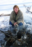 The first order of business is to build a fire in the snow.  Hotdogs, beans and coffee fill the menu.