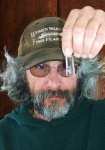 The biologist Wayne Roberts examining his find.