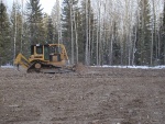 Dozer leveling subsoil