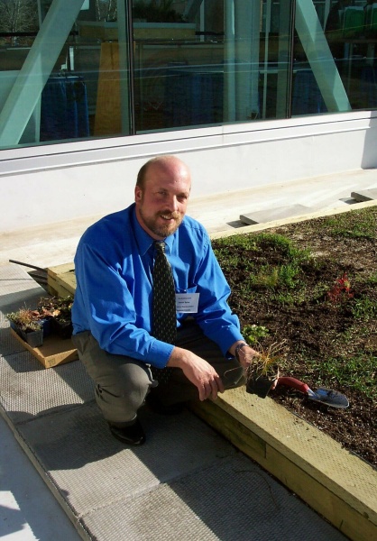 Trevor Sziva of Soprema Canada provided technical expertise, growing medium and other materials for the roof top eco garden