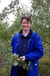 Dr. Barb Thomas with the Chinese Aspen progeny